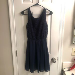 Navy blue mini dress